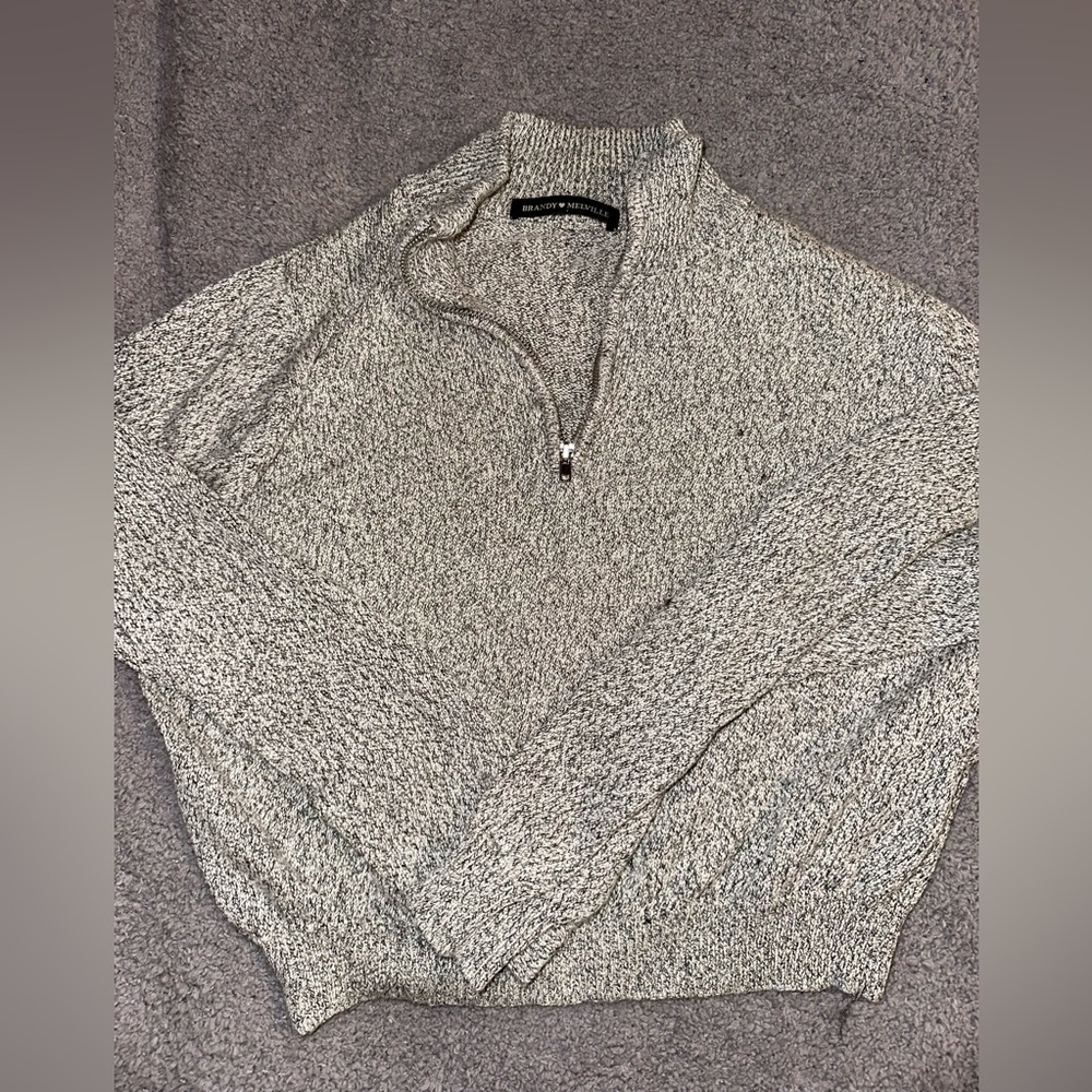 Brandy Melville Half Zip Sweater
